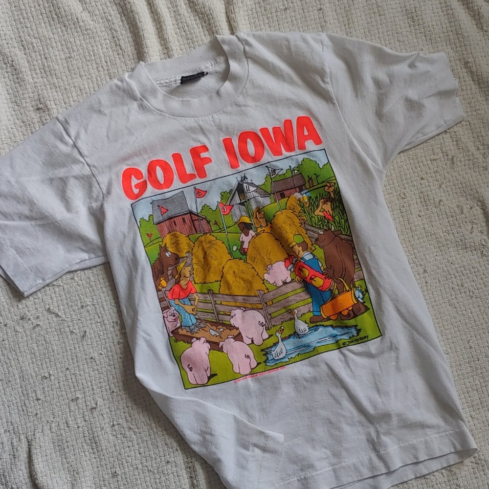 VTG Single-Stitched Golf Iowa shirt